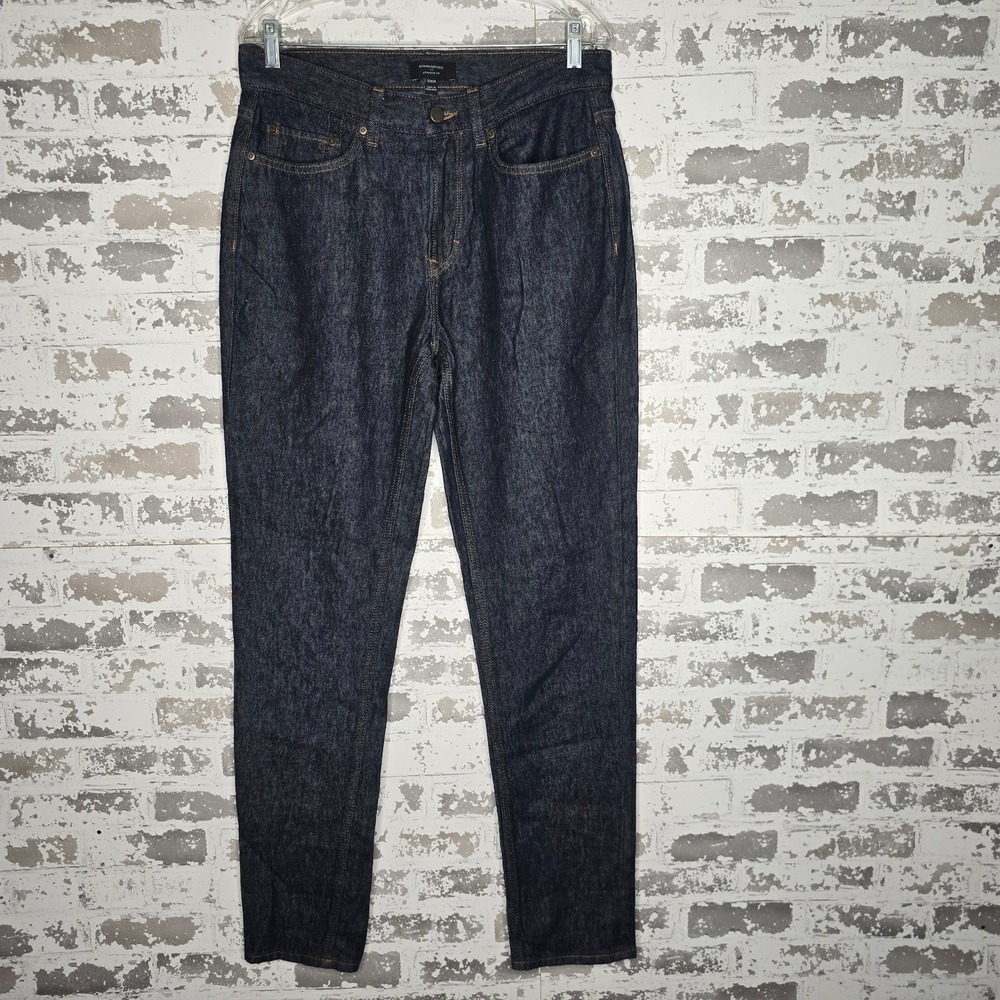 Banana Republic Jeans Men 32x34 Dark Blue Indigo Wash Athletic Fit Hemp